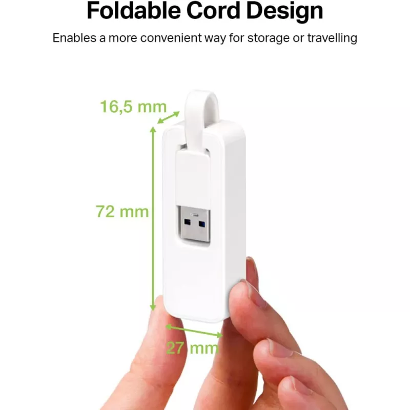 Techly IDATA USB-ETGIGA-3A USB 3.0 Gigabit Ethernet tinklo adapteris