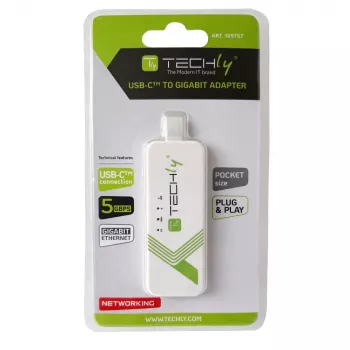 Techly IADAP USB31-ETGIGA3 tinklo adapteris Ethernet 5000 Mbit/s