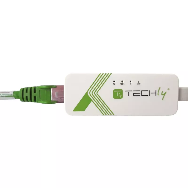 Techly USB 3.1 Type-C į RJ45 Gigabit Ethernet adapteris, baltas
