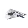 Dataflex 492 sidabrinė metalinė jungiamoji juostelė kabelių apsaugai
