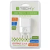 Techly IPW-USB-21EC Italijos kištuko adapteris su 1 USB prievadu 5V / 2,1A baltas