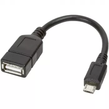 Techly USB2.0 OTG laidas A lizdas / Micro B kištukas 0,2 m ICOC UOTG-194