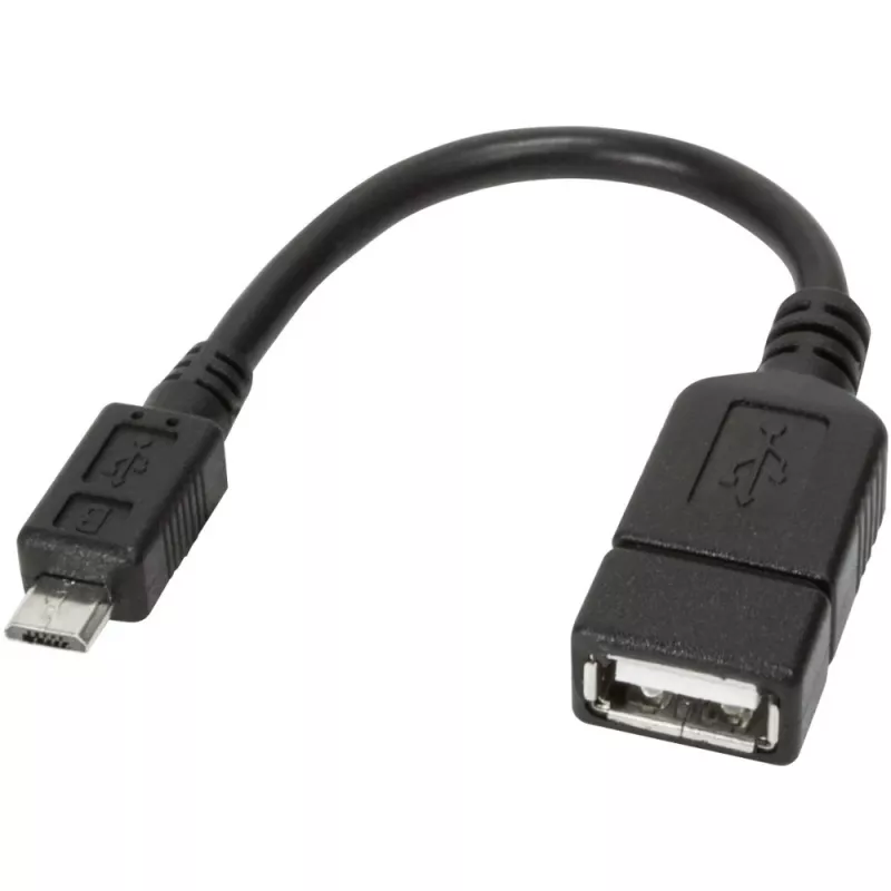 Techly USB2.0 OTG laidas A lizdas / Micro B kištukas 0,2 m ICOC UOTG-194