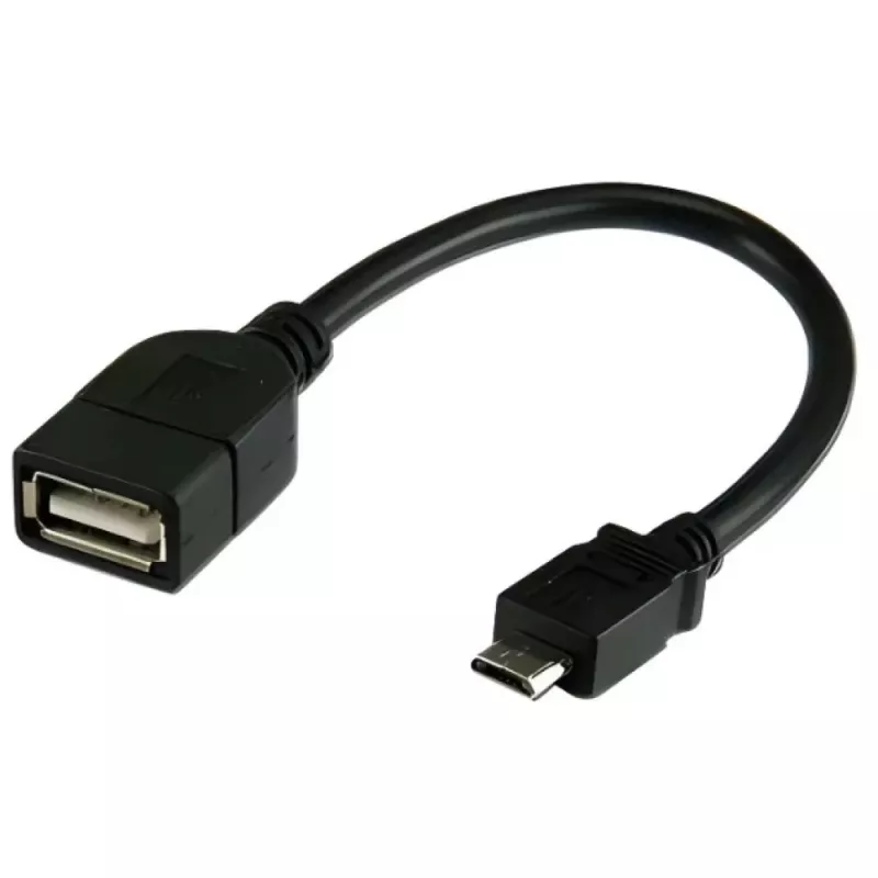 Techly USB2.0 OTG laidas A lizdas / Micro B kištukas 0,2 m ICOC UOTG-194