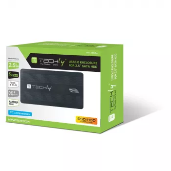 Išorinis dėklas Techly I-CASE SU3-25B USB 3.0 2.5 inch SATA, juodas