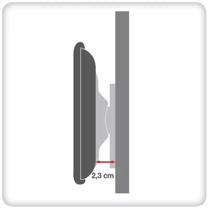 Techly fiksuotas sieninis laikiklis UltraSlim LED TV LCD 23-55 juodas ICA-PLB 140M