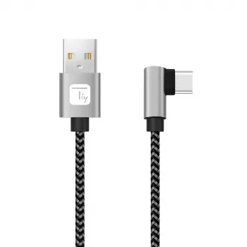 Techly ICOC MU2AC9-010-AL USB 2.0 laidas 1 m USB A – USB C pilka/juoda