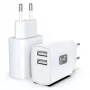 Techly IPW-USB-12W2A USB įkroviklis ausinėms, nešiojamai kolonėlei, power bank, išmaniajam telefonui, planšetei, baltas, AC vidaus