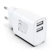 Techly IPW-USB-12W2A USB įkroviklis ausinėms, nešiojamai kolonėlei, power bank, išmaniajam telefonui, planšetei, baltas, AC vidaus