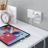 Techly IPW-USB-12W2A USB įkroviklis ausinėms, nešiojamai kolonėlei, power bank, išmaniajam telefonui, planšetei, baltas, AC vidaus