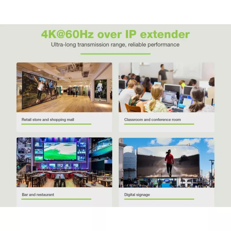 Techly IDATA EXTIP-483 AV siųstuvas-imtuvas 4K HDMI per Ethernet 120 m juodas