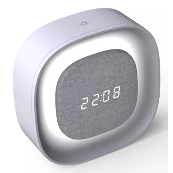 Techly IC-CLOCK-56WH skaitmeninis žadintuvas su LED naktine šviesa, pilka/balta
