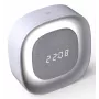 Techly IC-CLOCK-56WH skaitmeninis žadintuvas su LED naktine šviesa, pilka/balta