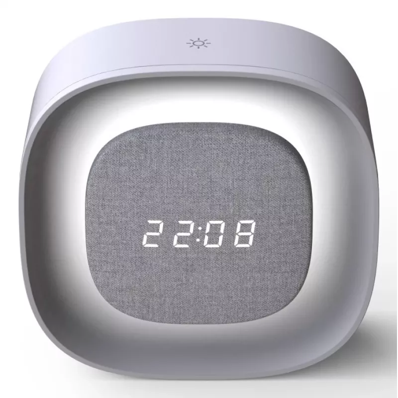 Techly IC-CLOCK-56WH skaitmeninis žadintuvas su LED naktine šviesa, pilka/balta