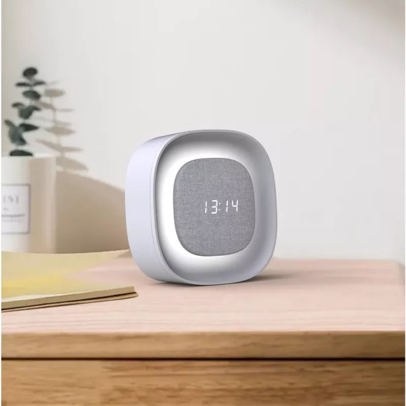 Techly IC-CLOCK-56WH skaitmeninis žadintuvas su LED naktine šviesa, pilka/balta