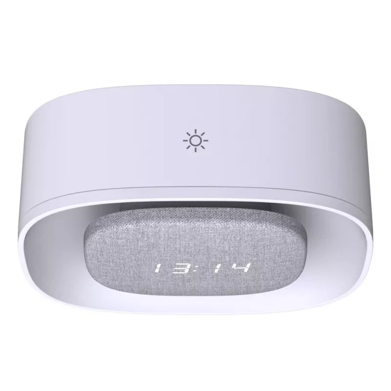 Techly IC-CLOCK-56WH skaitmeninis žadintuvas su LED naktine šviesa, pilka/balta