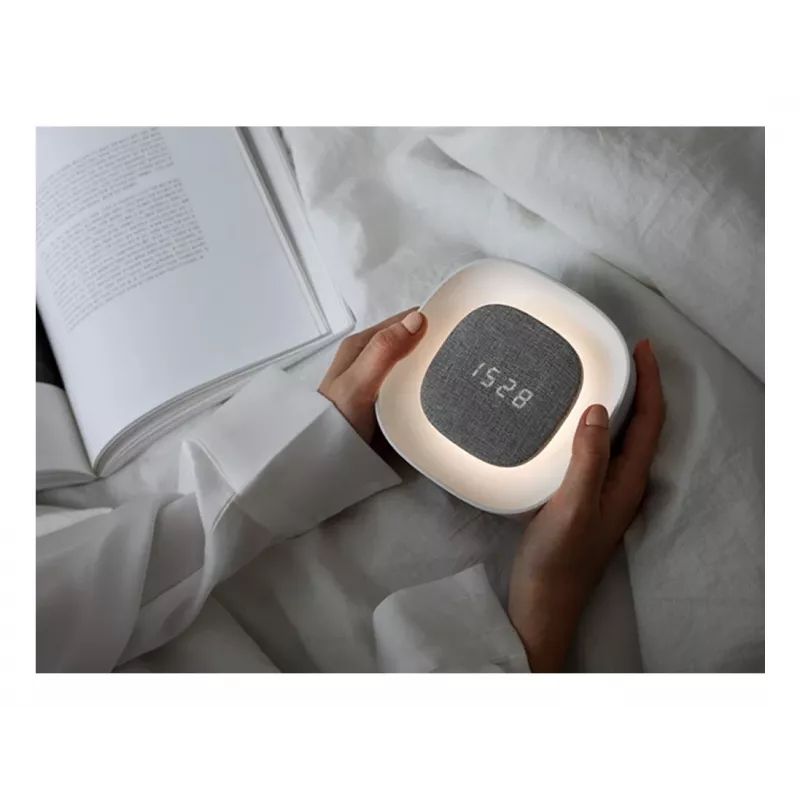 Techly IC-CLOCK-56WH skaitmeninis žadintuvas su LED naktine šviesa, pilka/balta
