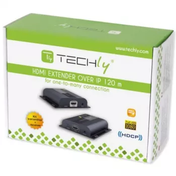 Techly IDATA-EXTIP-383V4 AV siųstuvas-imtuvas juodas