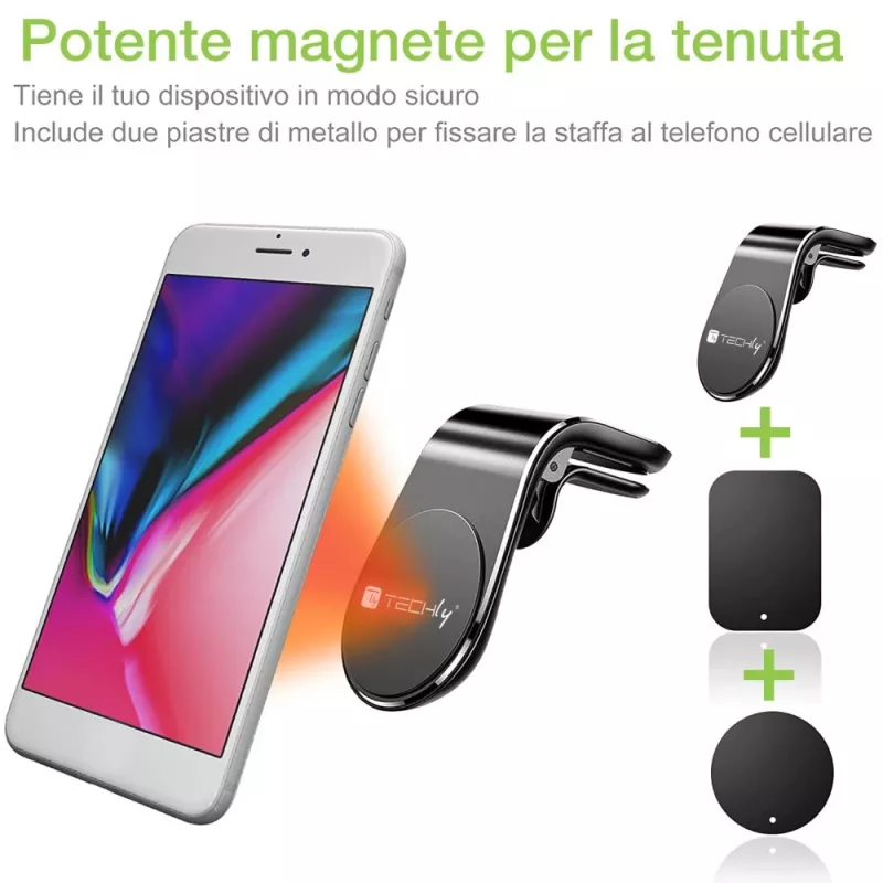 Techly I-SMART-UNIALTY laikiklis Pasyvus laikiklis Mobilusis telefonas/Išmanusis telefonas Juoda