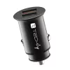 Techly Mini automobilinis įkroviklis 2 prievadai USB-A Quick Charge 3.0 36W juodas metalinis