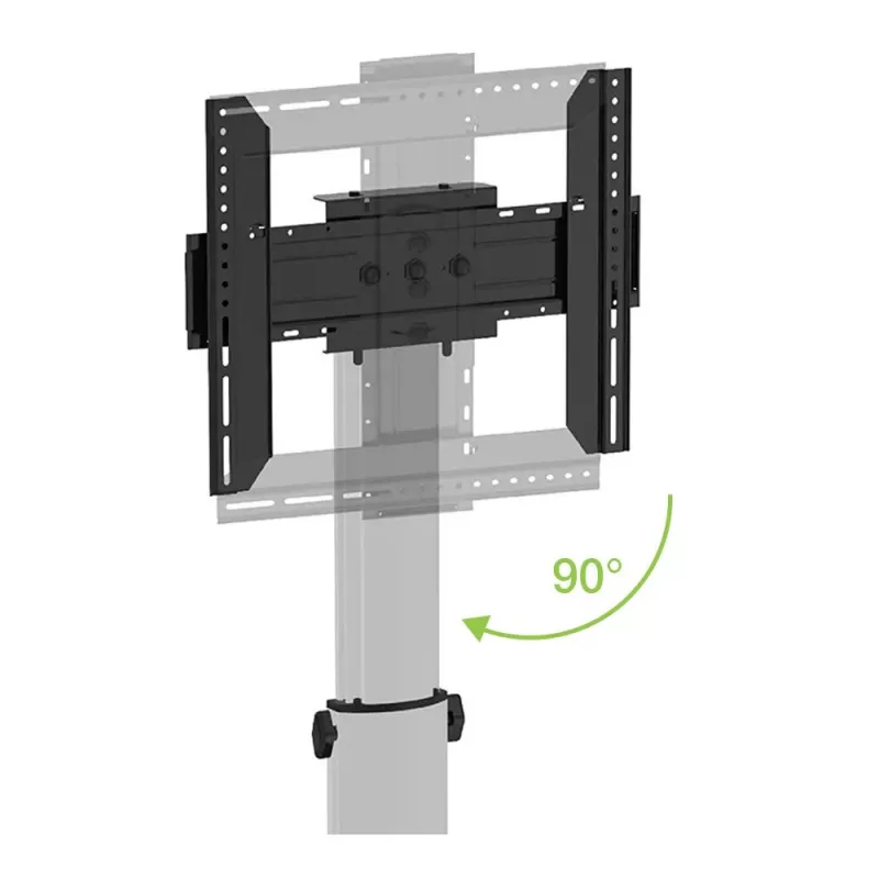 Grindinis stovas Techly televizoriams nuo 32 iki 65 colių, 165,1 cm (65 inch), 400 x 200 mm, 600 x 400 mm, 90°, aliuminis, juoda, sidabrinė