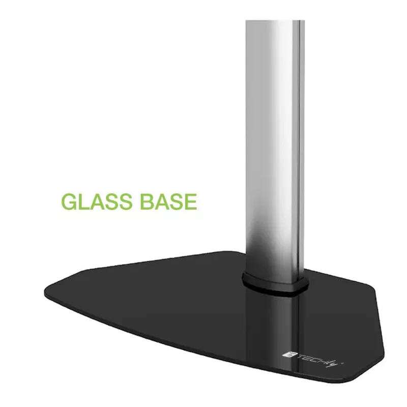 Grindinis stovas Techly televizoriams nuo 32 iki 65 colių, 165,1 cm (65 inch), 400 x 200 mm, 600 x 400 mm, 90°, aliuminis, juoda, sidabrinė