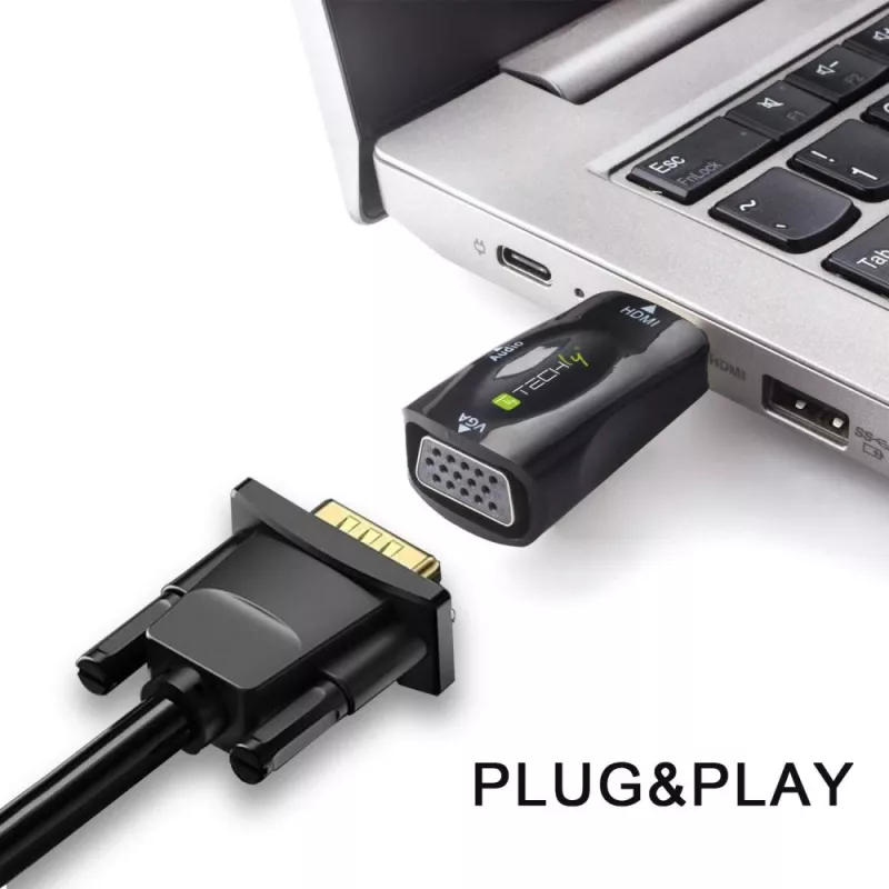Techly IDATA HDMI-VGA2MABT2 pasyvus vaizdo keitiklis
