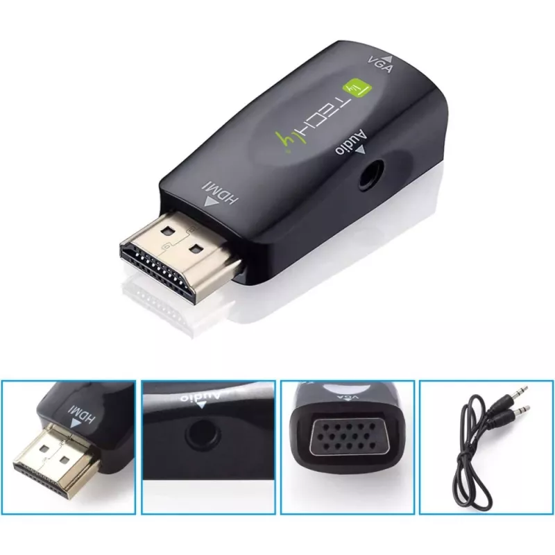 Techly IDATA HDMI-VGA2MABT2 pasyvus vaizdo keitiklis