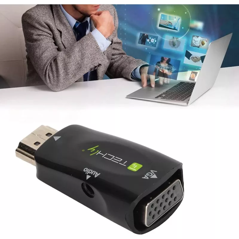 Techly IDATA HDMI-VGA2MABT2 pasyvus vaizdo keitiklis