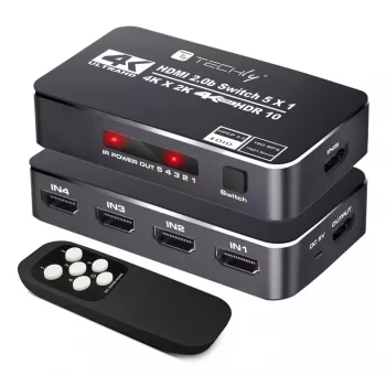 Techly IDATA HDMI2-4K5160B HDMI jungiklis 5×1