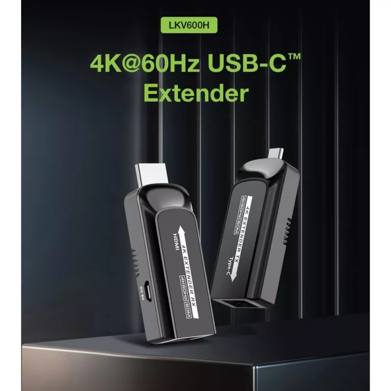 Techly IDATA EXT-600HC AV siųstuvas ir imtuvas, juodas
