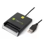 Techly I-CARD CAM-USB2TY2 USB2.0 išmaniosios kortelės skaitytuvas, juodas