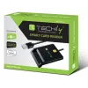 Techly I-CARD CAM-USB2TY2 USB2.0 išmaniosios kortelės skaitytuvas, juodas