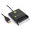 Techly I-CARD CAM-USB2TY2 USB2.0 išmaniosios kortelės skaitytuvas, juodas