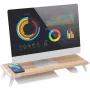 Stovas monitoriui Techly ICA-MS 389, baltas, medinis