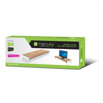 Stovas monitoriui Techly ICA-MS 389, baltas, medinis