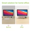Stovas monitoriui Techly ICA-MS 389, baltas, medinis