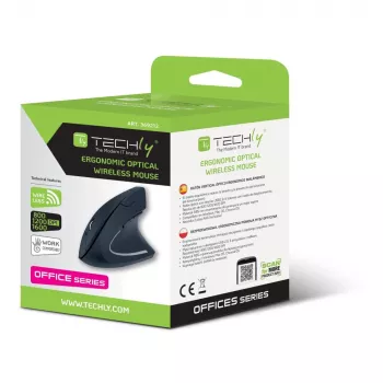 Techly IM 1200-VM-B pelė medicininė, dešinei rankai, belaidė RF, optinė, 1600 DPI