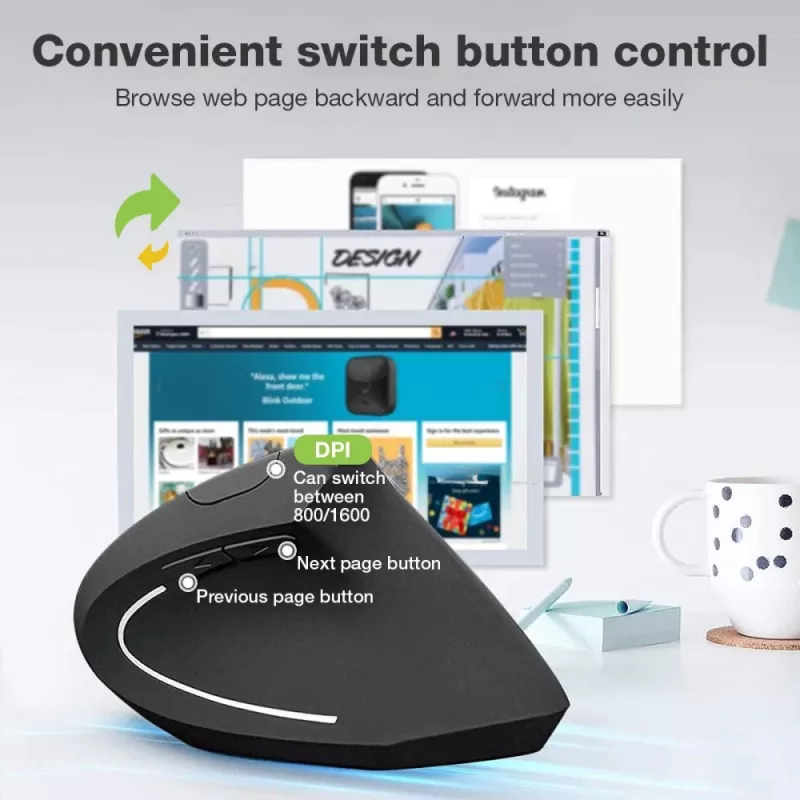 Techly IM 1200-VM-B pelė medicininė, dešinei rankai, belaidė RF, optinė, 1600 DPI