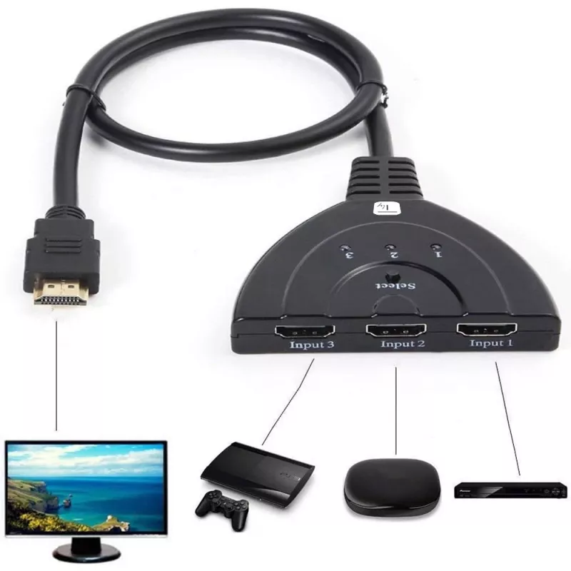 Techly IDATA HDMI-3F8K vaizdo perjungiklis