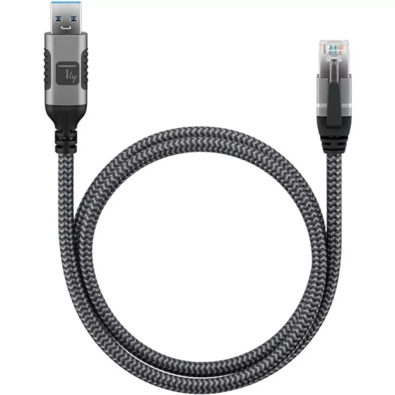 Techly ICOC U3A-RJ45-030 tinklo kabelis 3 m Cat6 F/UTP (FTP)