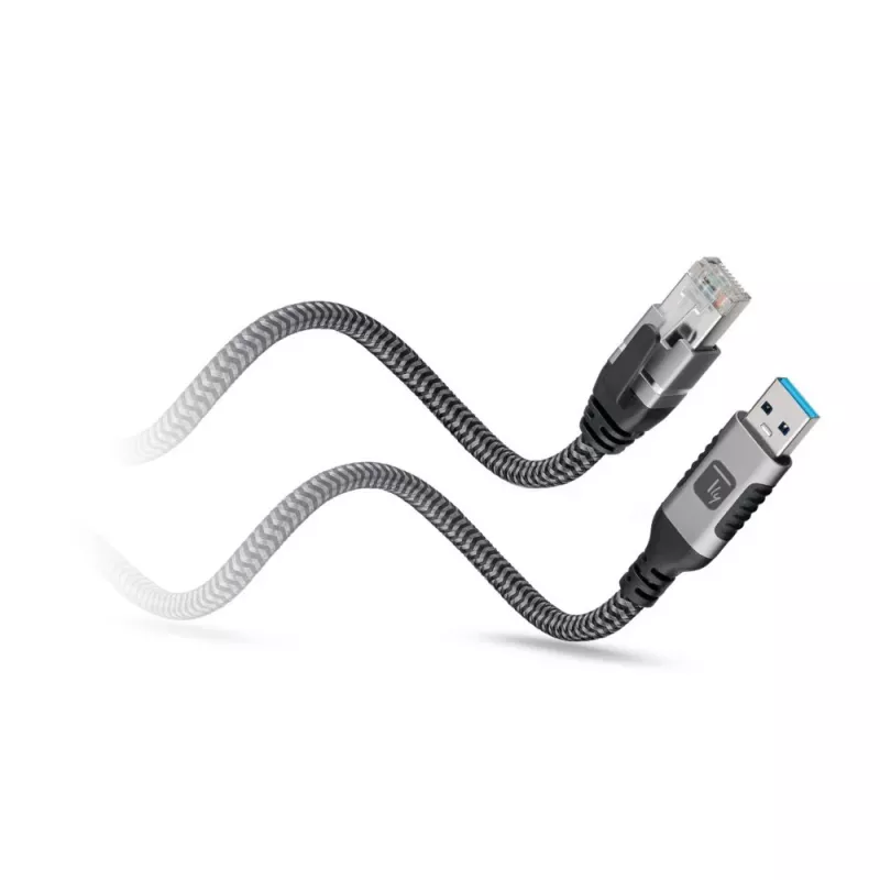 Techly ICOC U3A-RJ45-030 tinklo kabelis 3 m Cat6 F/UTP (FTP)