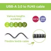 Techly ICOC U3A-RJ45-030 tinklo kabelis 3 m Cat6 F/UTP (FTP)