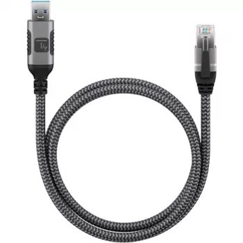 Techly ICOC U3A-RJ45-075 tinklo kabelis 7,5 m Cat6 F/UTP (FTP) sidabrinis, juodas