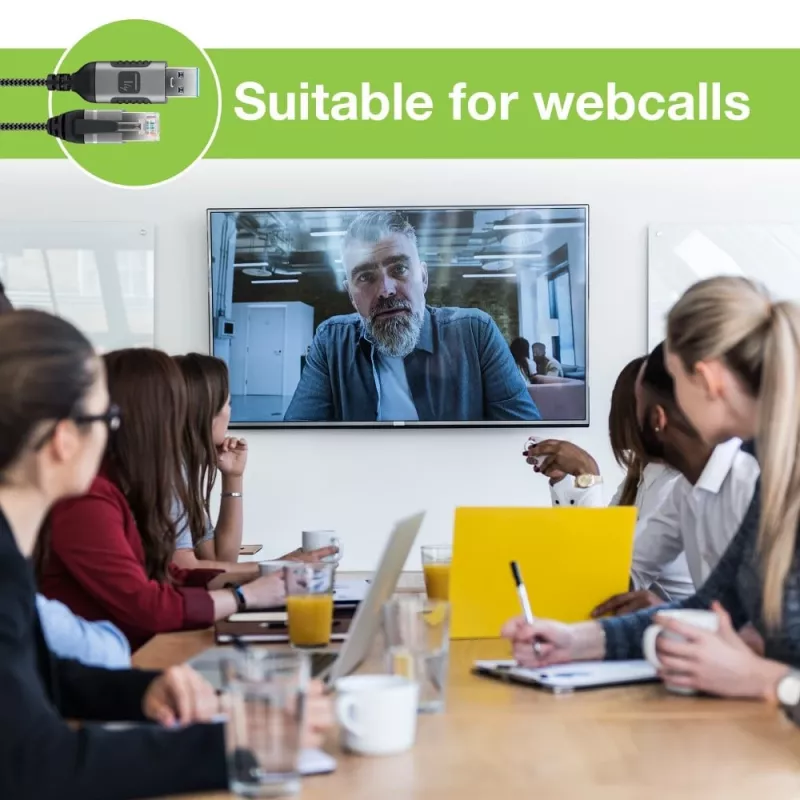 Techly ICOC U3A-RJ45-075 tinklo kabelis 7,5 m Cat6 F/UTP (FTP) sidabrinis, juodas