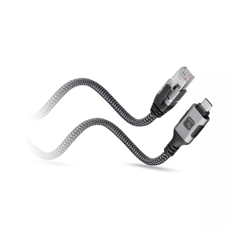 Techly ICOC U3C-RJ45-020 USB tinklo kabelis, 2 m, Cat6 F/UTP (FTP)
