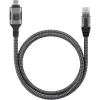 Techly ICOC U3C-RJ45-050 tinklo kabelis, 5 m, Cat6, F/UTP (FTP), USB-A į RJ-45, sidabrinis, juodas