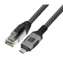 Techly ICOC U3C-RJ45-075 tinklo kabelis 7,5 m Cat6 F/UTP (FTP) sidabrinis, juodas