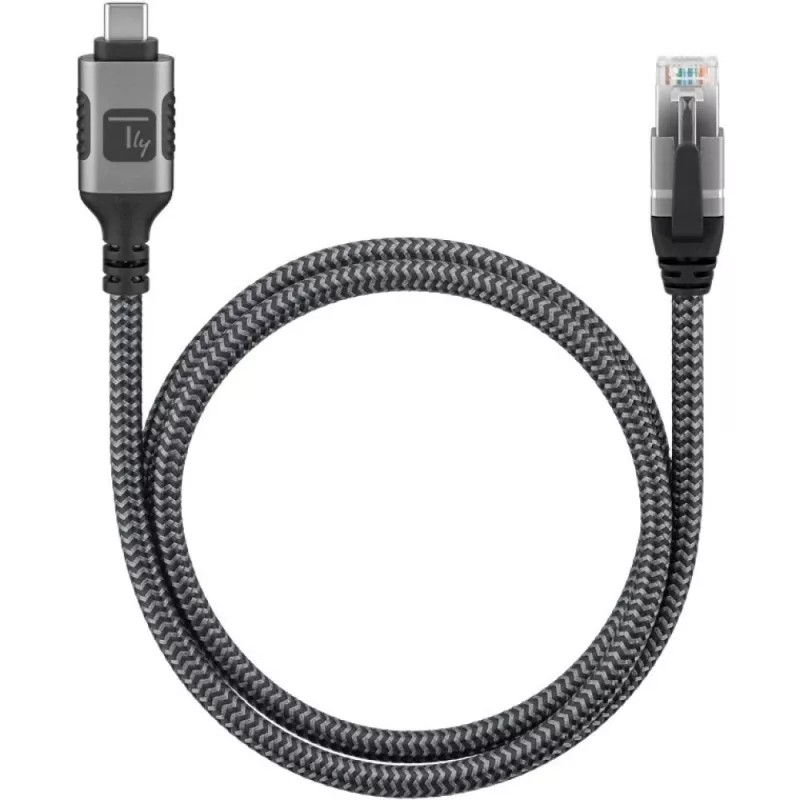 Techly ICOC U3C-RJ45-075 tinklo kabelis 7,5 m Cat6 F/UTP (FTP) sidabrinis, juodas