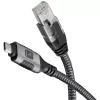 Techly ICOC U3C-RJ45-075 tinklo kabelis 7,5 m Cat6 F/UTP (FTP) sidabrinis, juodas